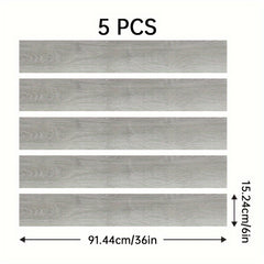 5pcs Peel And Stick Wood PVC Floor Tile Self Adhesive Waterproof