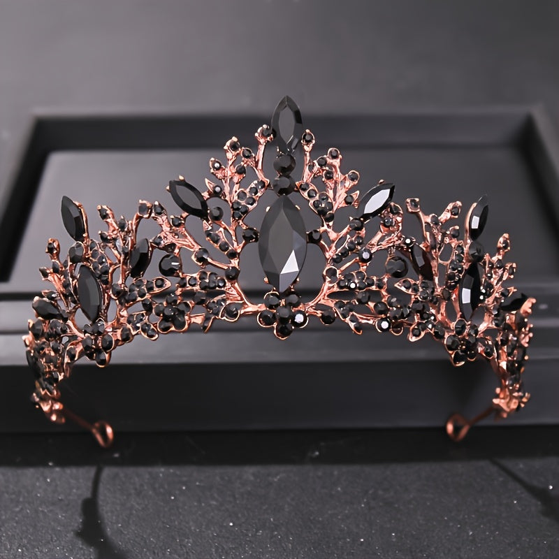 Vintage Rhinestone Crown Tiara Wedding Hair Accessories