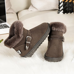 Women's Winter Snow Boots Cozy Ankle High Slip On Insulated Shoes