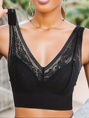 Lace Wireless Bra Full Coverage Comfortable Everyday Lingerie