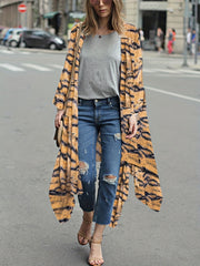 Sheer V Neck Loose Fit Cover Up Shirt