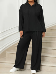 Ribbed Long Sleeve Hoodie & Pants Set
