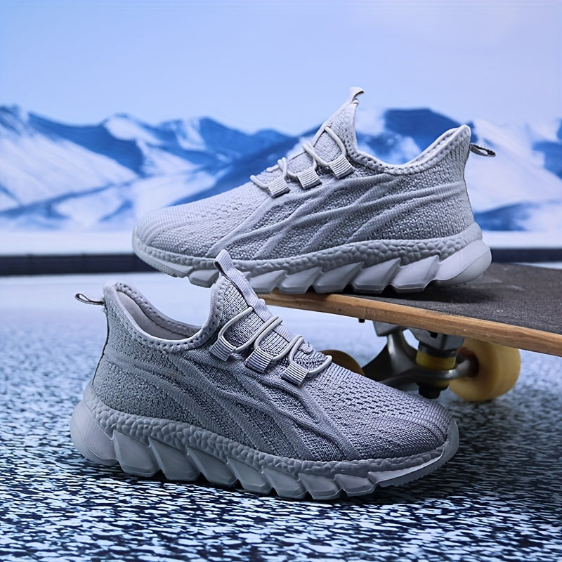 Boys Lightweight Breathable Slip On Walking Sneakers