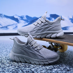 Boys Lightweight Breathable Slip On Walking Sneakers