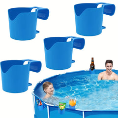4pcs Pool Drinks Holder Cup Rack Storage Shelf for Swimming Pool, Beach, Party