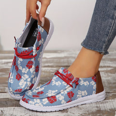 Floral Pattern Low Tube Outdoor Flat Shoes