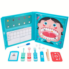 Wooden Dentist Playset for Ages 3 Educational Dental Role Play Game