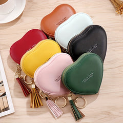 Heart Coin Purse Keychain Letter Charm Key Ring Bag Car Charm Earphone Accessory