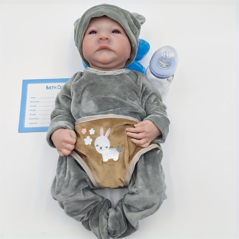 1pc 45 Gray Suit Dress Reborn Doll Birthday Gift Christmas Gift