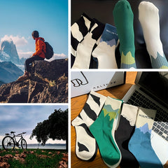 4 Pairs Crew Socks Spring Autumn Outdoor Sports Warm Socks