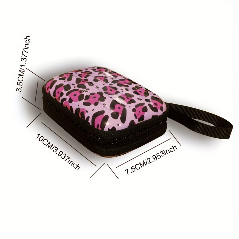 Pink Leopard Print Coin Purse for Girls