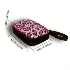 Pink Leopard Print Coin Purse for Girls