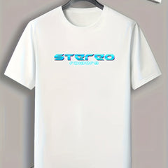 Letter Pattern Print Men's Sports T-shirt