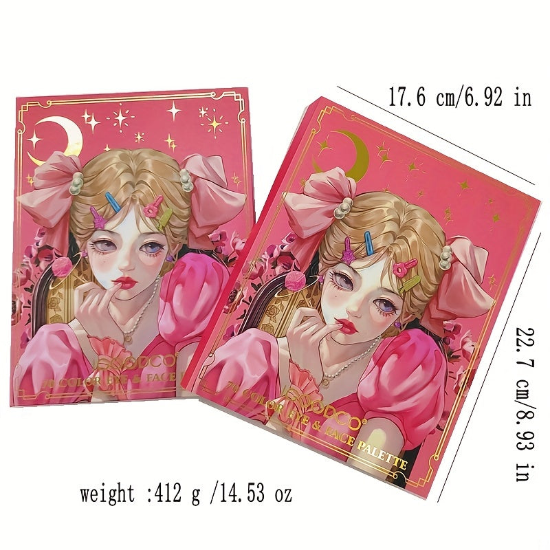 70 Color Eyeshadow Palette Matte Gloss Blush Contouring Palette