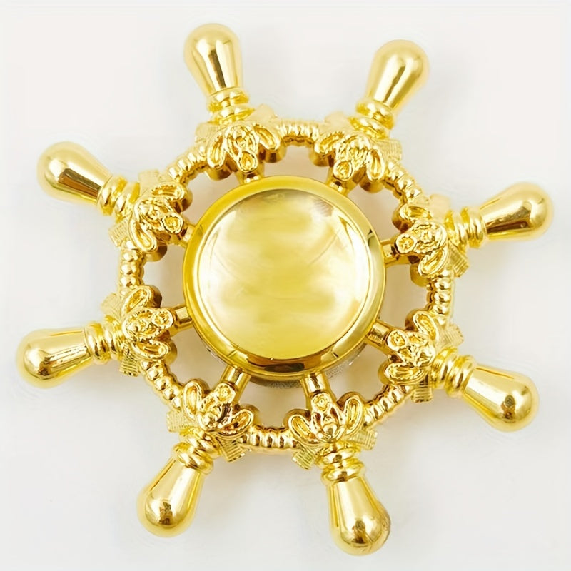 Yellow Metal Fidget Spinner Toy Golden High End Fidget Spinner Balancing Top
