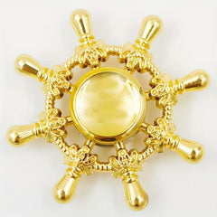 Yellow Metal Fidget Spinner Toy Golden High End Fidget Spinner Balancing Top