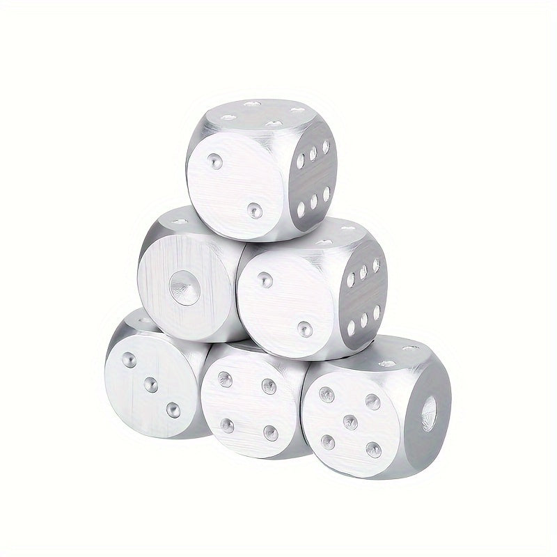 5pcs Aluminum Alloy Metal Dice Set Poker Party Games