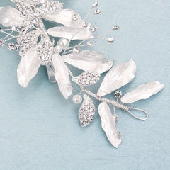 Bridal Faux Pearl Hairpin Headdress Side Clip