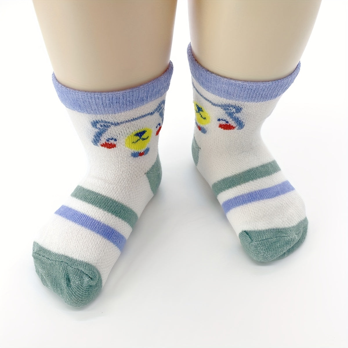 Kids Cartoon Animal Pattern Crew Socks - Thin and Breathable - Spring/Summer