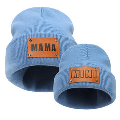 Parent Child Wool Knitted Beanie Cap Baby Warm Hiphop Cap