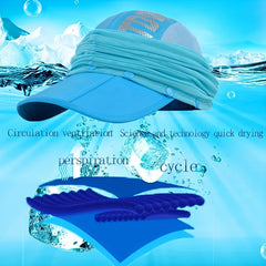 Quick Drying Baseball Cap with Neck Guard Mesh Visors