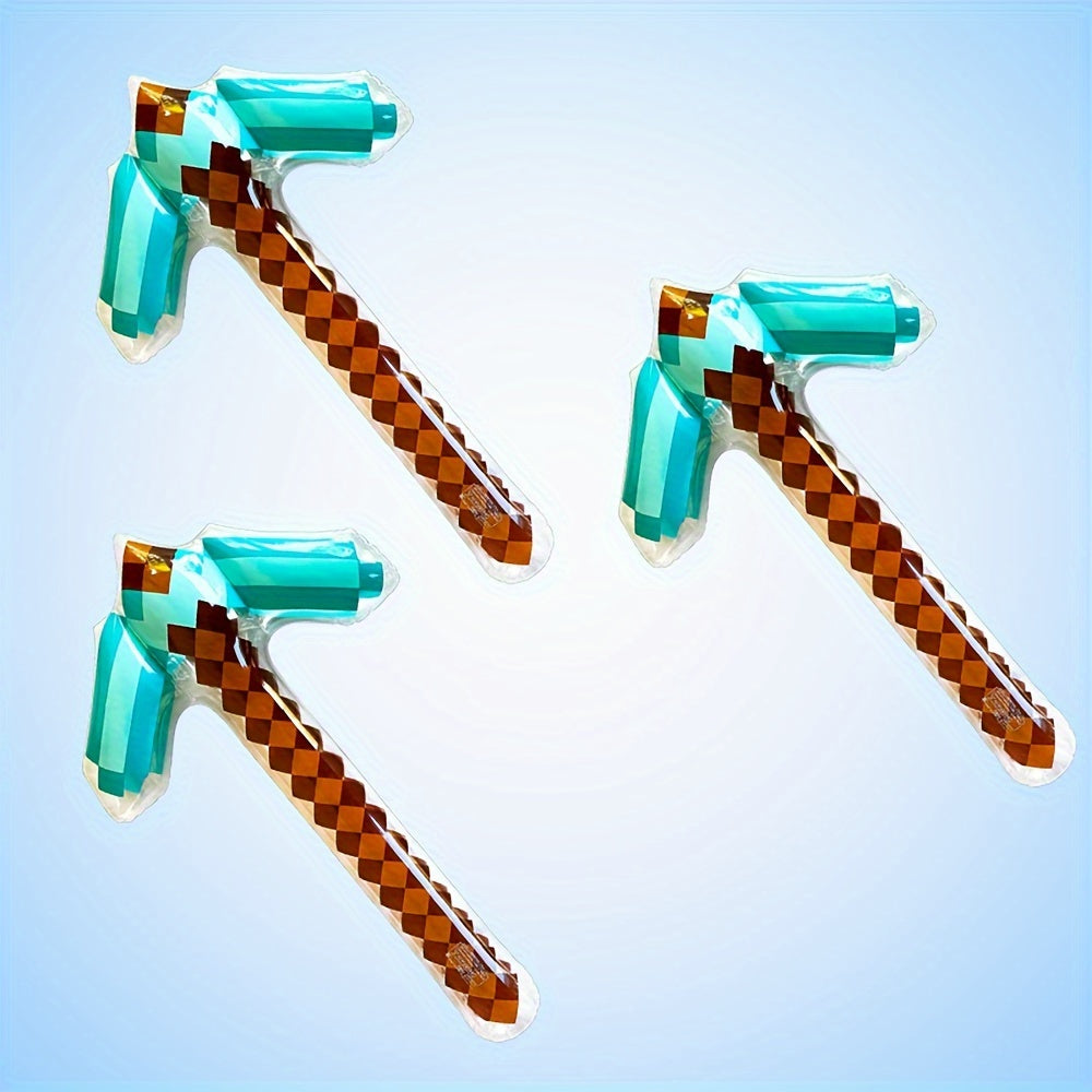 Pixel Style Inflatable Pickaxe Balloon Party Decoration