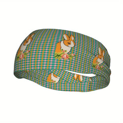 Check Plaid Headband for Sport/Casual Outfits