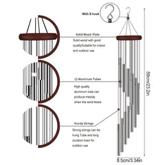 Outdoor Wind Chimes Aluminum Tubes Hanging Hooks