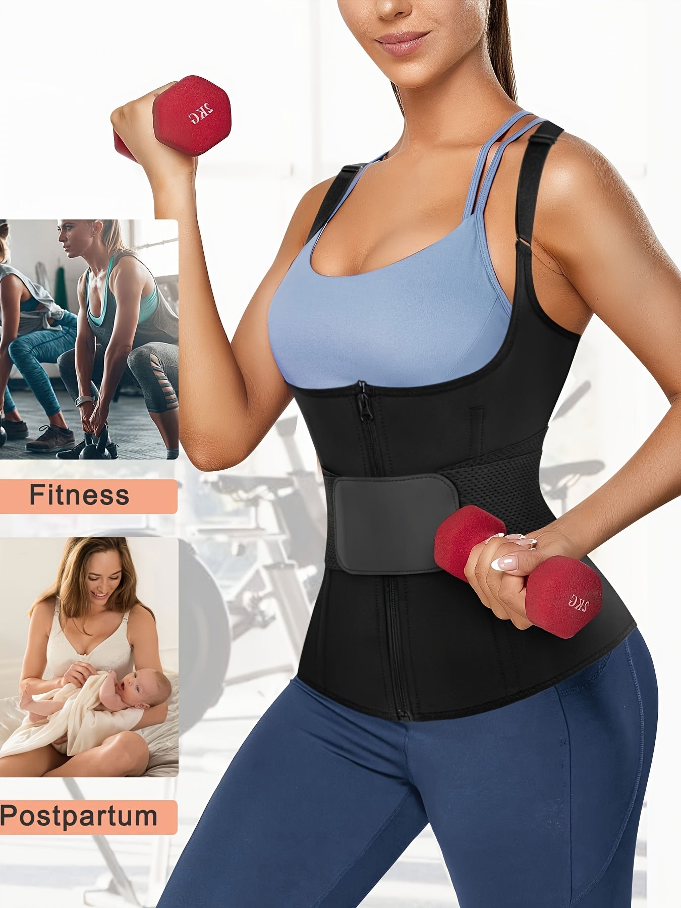 Women's Zipper Waist Trainer Body Shaper Tank