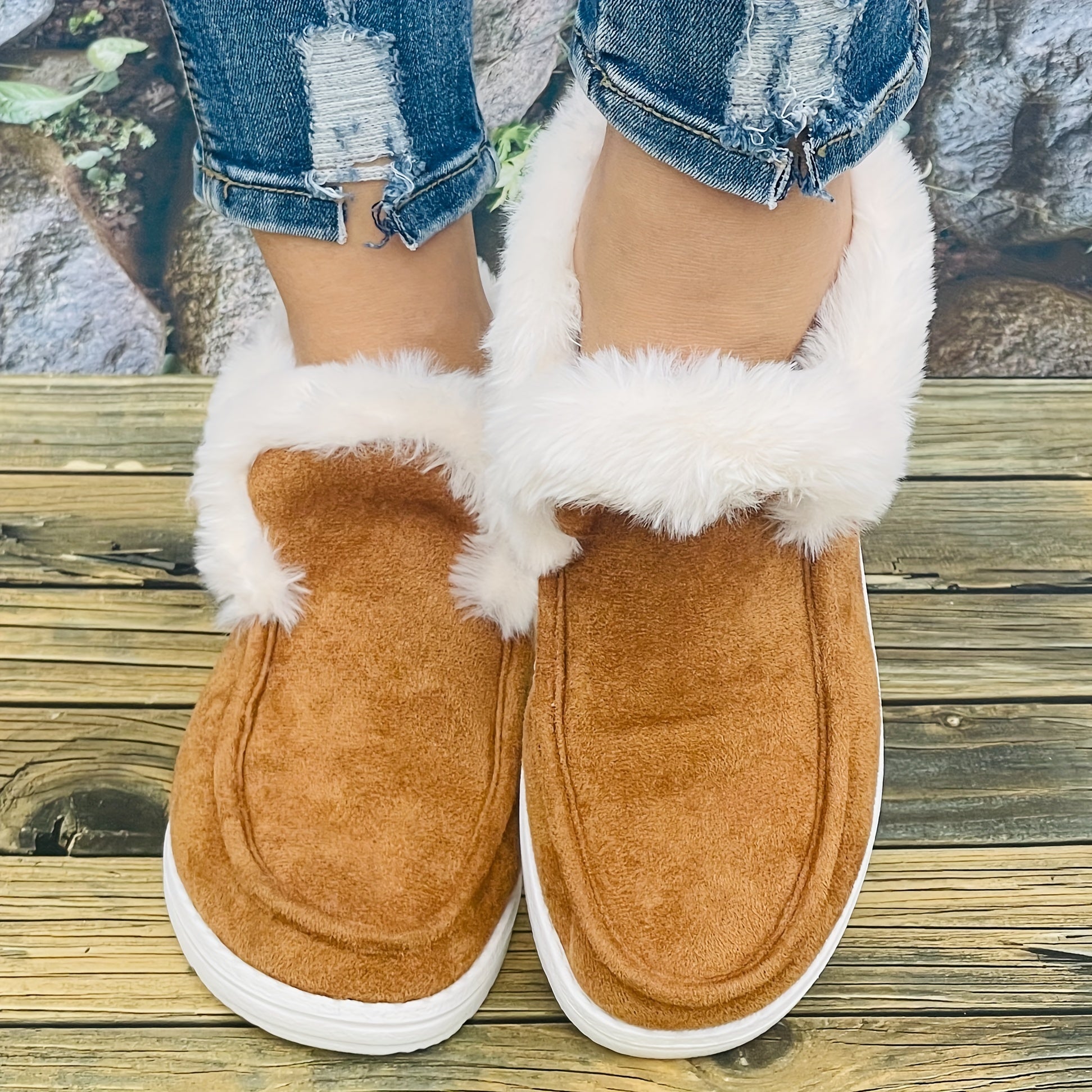 Women's Snow Boots Winter Warm Casual Thickened Comfortable Slip on Short Boots