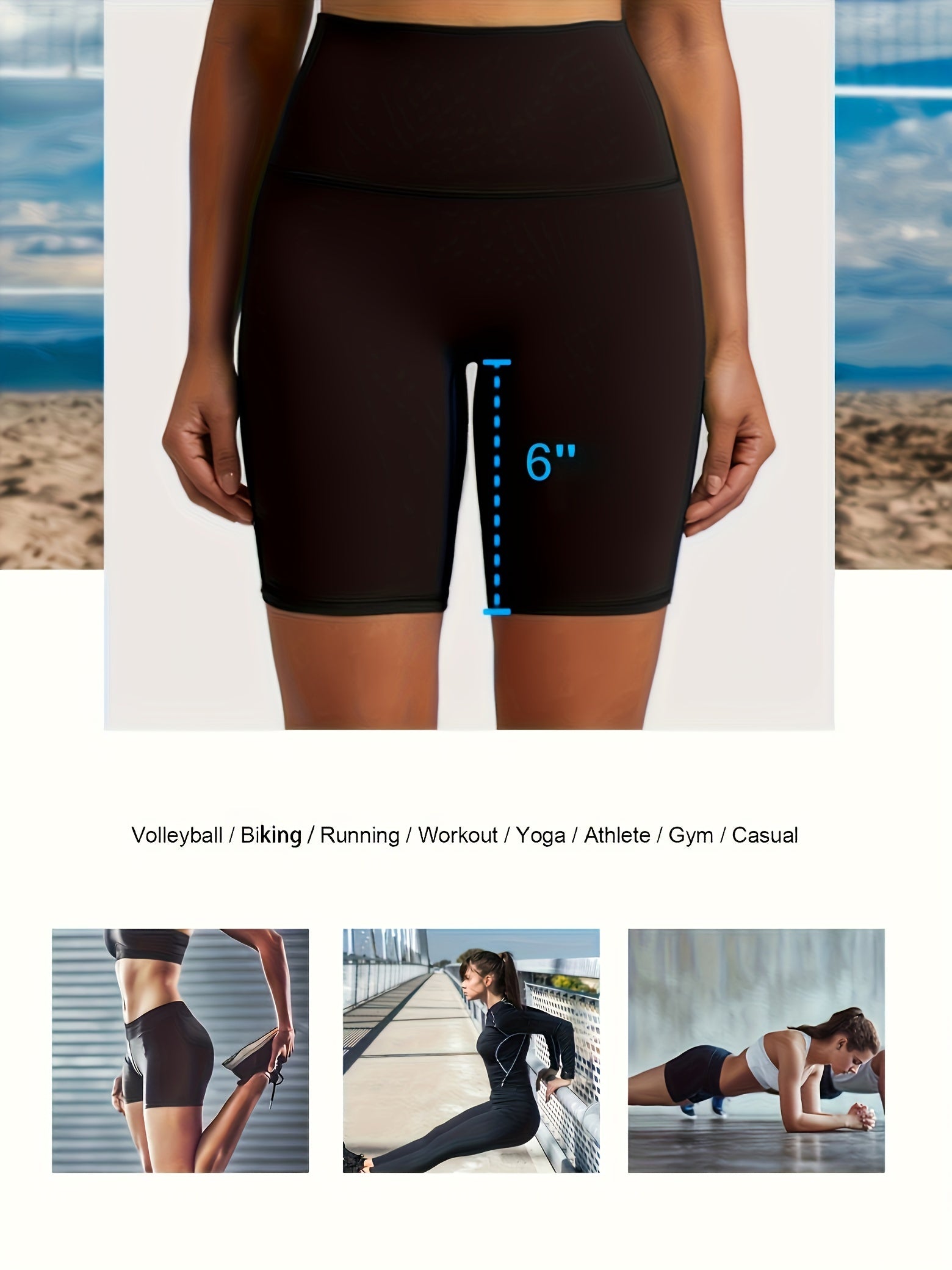 High Waist Sporty Shorts Slim Fit Butt Lifting Workout Short Women's