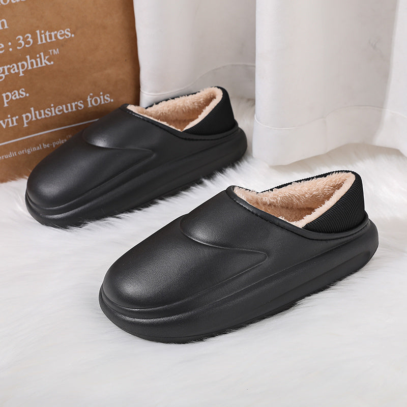 Men's Warm Fleece Non-Slip Slippers for Indoor Winter