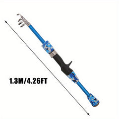 Telescopic Lure Rod 1.8m Straight Handle Portable Short Fishing Rod