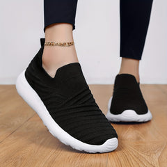 Women's Textured Slip on Walking Shoes Lightweight Casual Sneakers