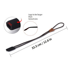 OOLVS Eyeglasses Chains PU Leather Lanyard Retainer Strap Cord