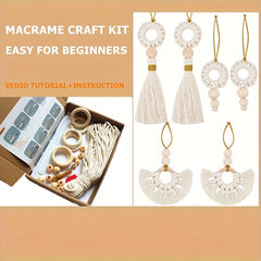 6pcs Macrame Craft Kit DIY Perfect Gift For Christmas Birthday Decor