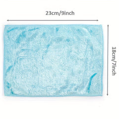 6pcs Stain & Grease Delaying Dish Cloths Thick Absorbent Wood Fiber Towels