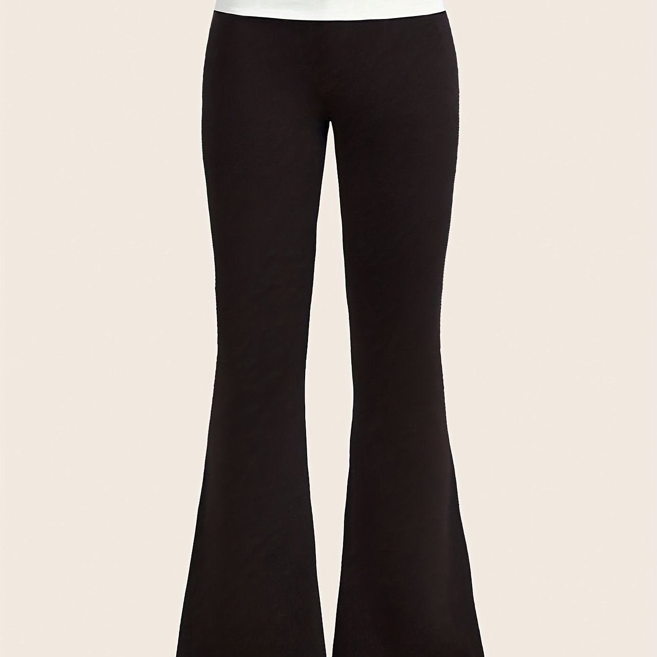 Waist Casual Sports Slim Fit Flare Leg Pants Slim Bell bottom Leggings