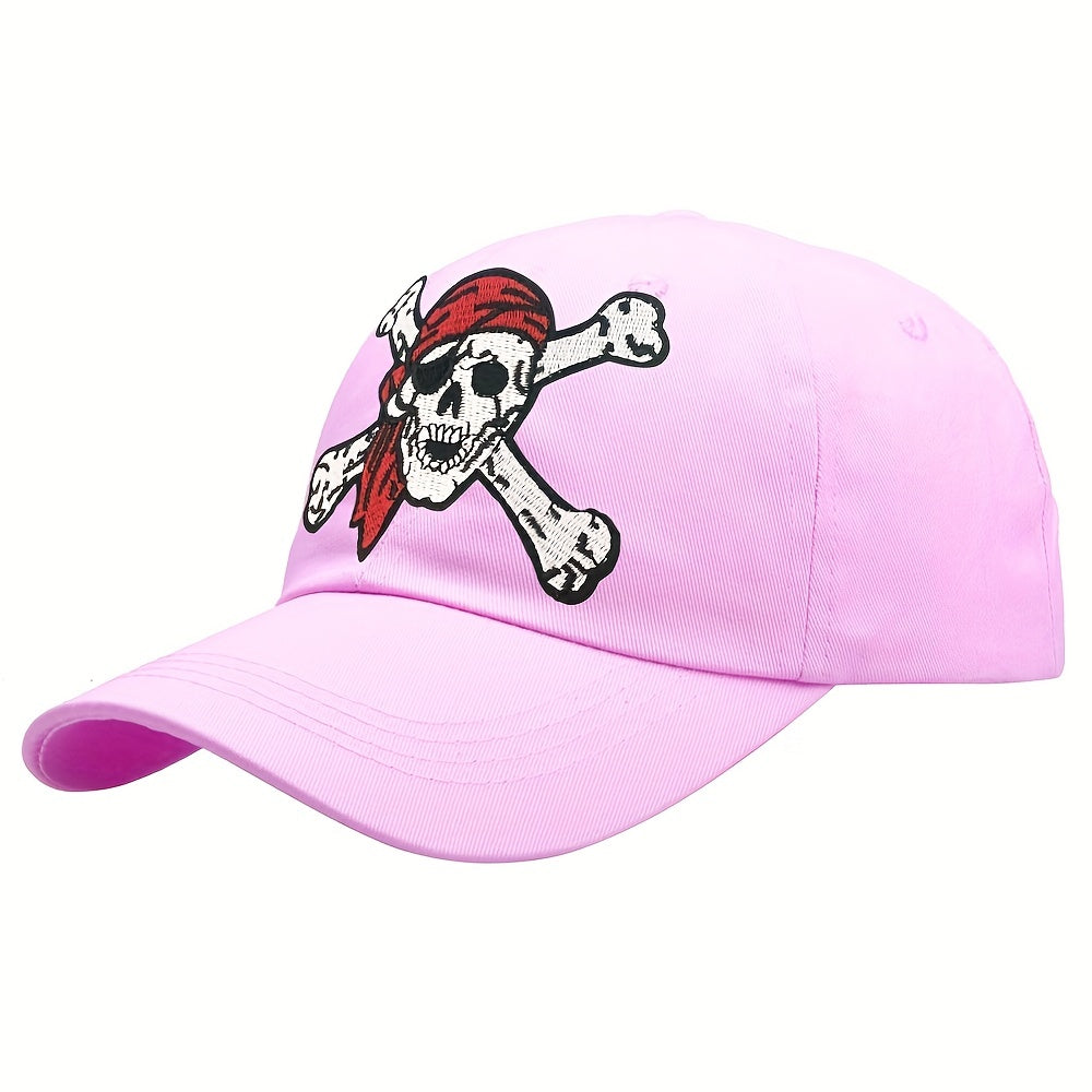 Skull Embroidered Baseball Cap Sun Protection Visor