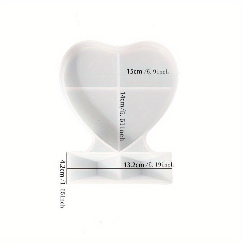 Large Heart Display Resin Mold DIY Personalized Photo Heart Shape Silicone Mold