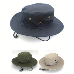 Solid Round Brim Hat Outdoor Sun Protection Combat Training Fisherman Hat