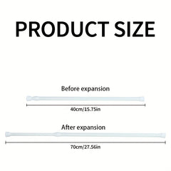 1pc Spring Loaded Curtain Rod Extendable Telescopic Tension Pole Shower Rail