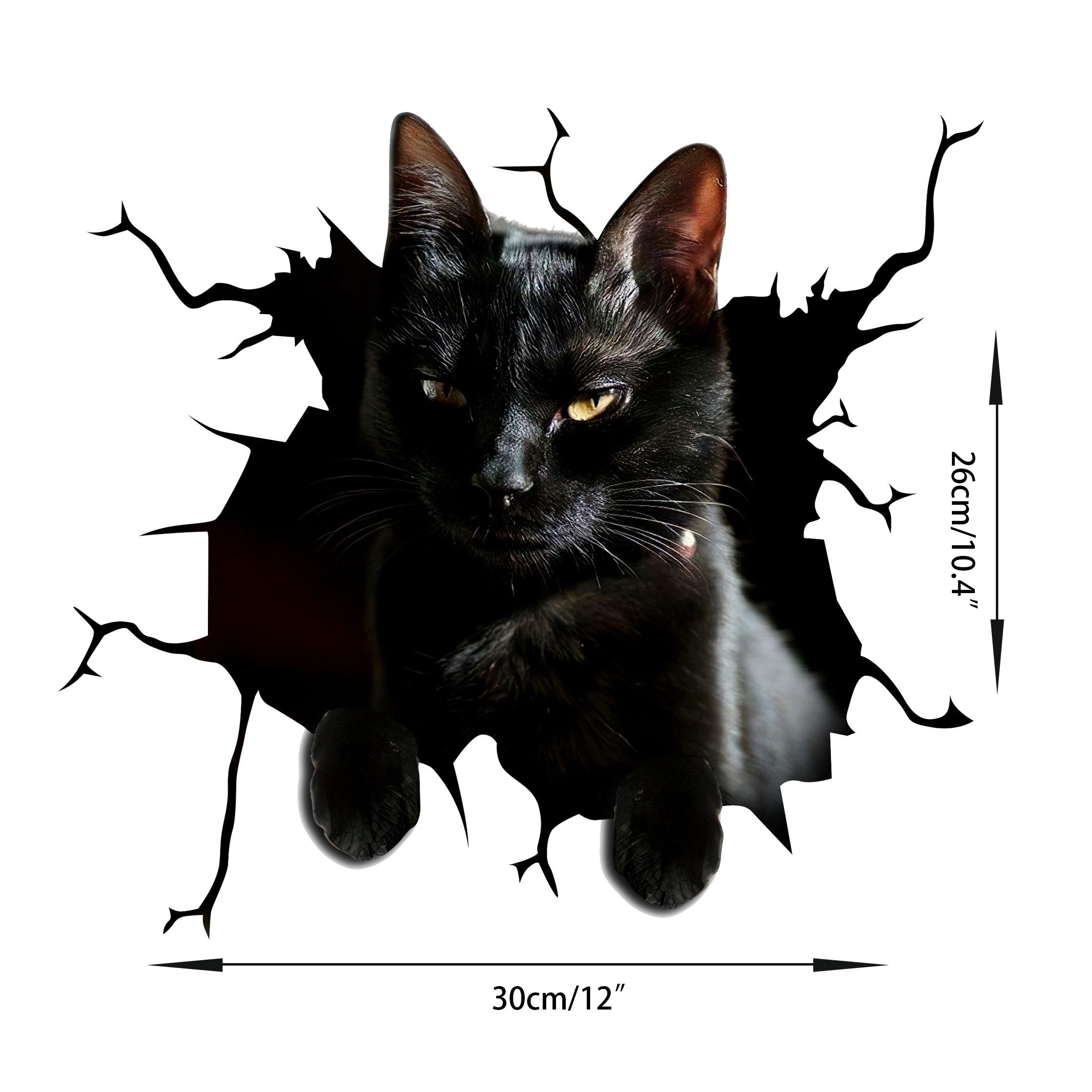 3D Cat Car Sticker Vinyl Waterproof Decal for Car Window Bumper