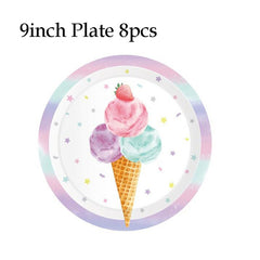 Football Sunday Party Ice Cream Disposable Tableware & Paper Plates