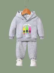 2pcs Bunny Hoodie Pants Set Girls Easter Spring Fall Sports Gift