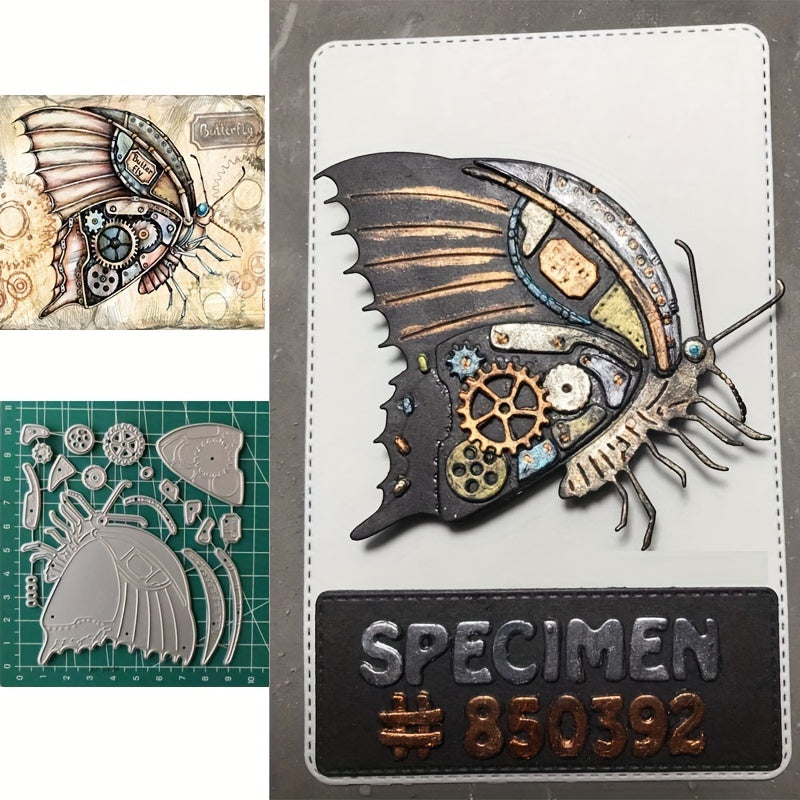 Steampunk Butterfly Metal Cutting Die Stencil for Card Making DIY Scrapbooking
