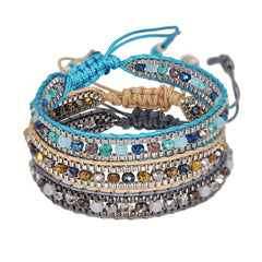 Boho Wrap Bracelet Glass Seed Beads Hand Woven Colorful Friendship Bracelet