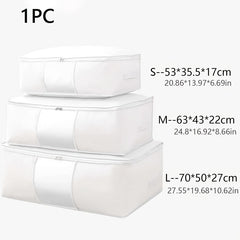 1pc Foldable Under Bed Bags Thick Breathable Underbed Storage Zip Organizer