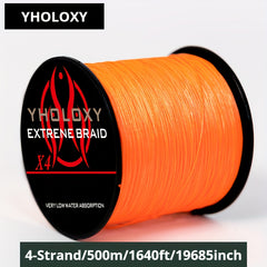 High 500m 1640ft 4 Strand PE Braided Fishing Line 6-100LB Pull