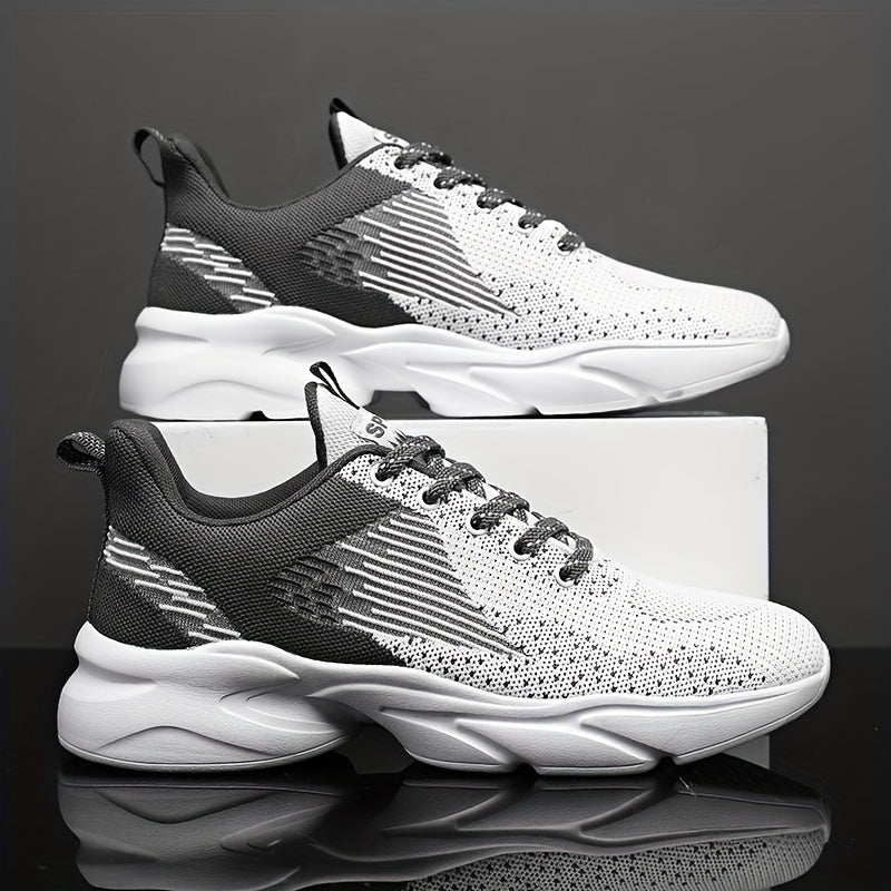 Men's Lace up Running Shoes Shock absorbing Breathable Sneakers